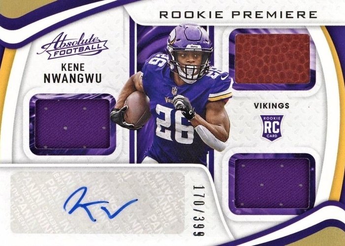 #232 Kene Nwangwu - Minnesota Vikings - 2021 Panini Absolute Football