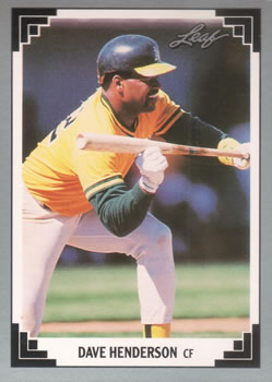 #232 Dave Henderson - Oakland Athletics - 1991 Leaf Baseball