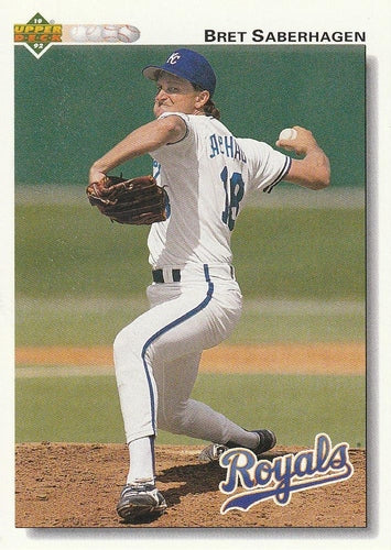 #233 Bret Saberhagen - Kansas City Royals - 1992 Upper Deck Baseball