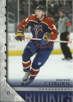 #233 Braydon Coburn - Atlanta Thrashers - 2005-06 Upper Deck Hockey