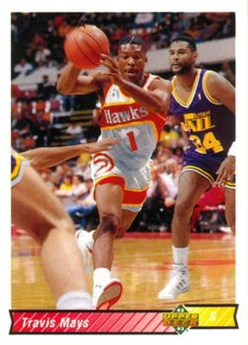 #233 Travis Mays - Atlanta Hawks - 1992-93 Upper Deck Basketball