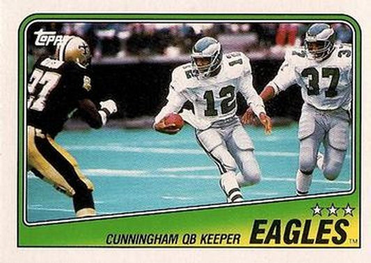 #233 Eagles Team Leaders - Randall Cunningham - Philadelphia Eagles - 1988 Topps Football
