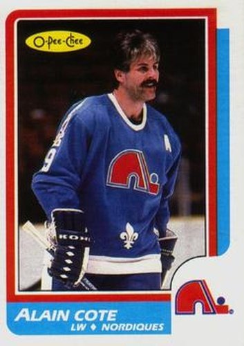 #233 Alain Cote - Quebec Nordiques - 1986-87 O-Pee-Chee Hockey