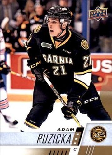 #233 Adam Ruzicka - Sarnia Sting - 2017-18 Upper Deck CHL Hockey