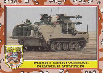 #233 M48A1 Chaparral Missile System - 1991 Topps Desert Storm