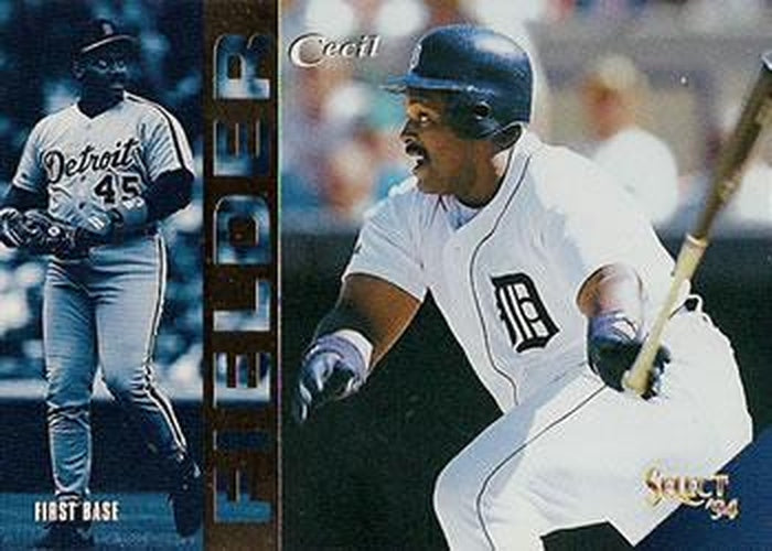 #233 Cecil Fielder - Detroit Tigers - 1994 Select Baseball