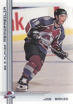 #233 Joe Sakic - Colorado Avalanche - 2000-01 Be a Player Memorabilia Hockey