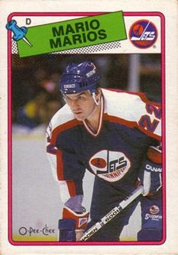 #233 Mario Marois - Winnipeg Jets - 1988-89 O-Pee-Chee Hockey