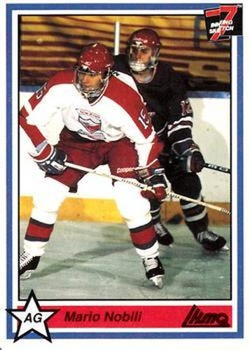 #233 Mario Nobili - Longueuil College Francais - 1990-91 7th Inning Sketch QMJHL Hockey