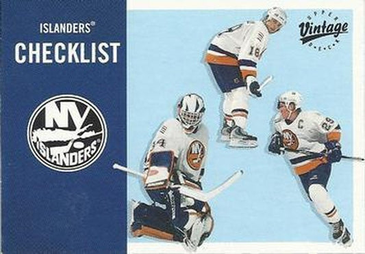 #233 Islanders Checklist - New York Islanders - 2000-01 Upper Deck Vintage Hockey