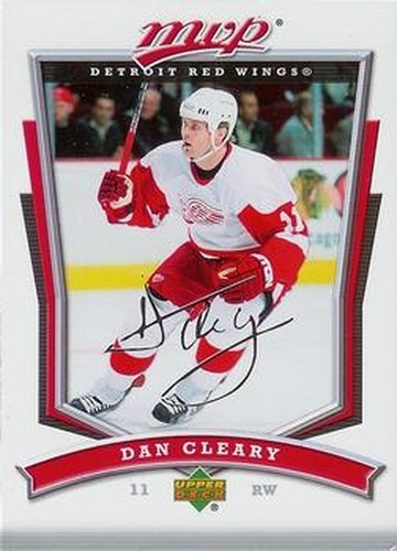 #233 Daniel Cleary - Detroit Red Wings - 2007-08 Upper Deck MVP Hockey