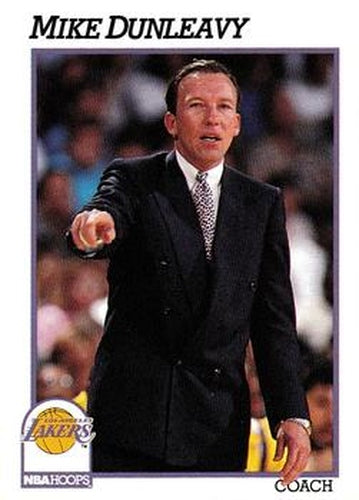 #233 Mike Dunleavy Sr. - Los Angeles Lakers - 1991-92 Hoops Basketball