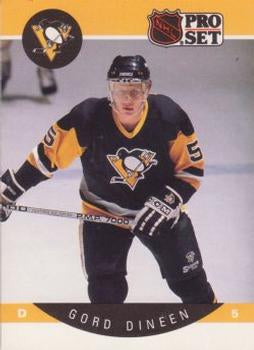 #233 Gord Dineen - Pittsburgh Penguins - 1990-91 Pro Set Hockey