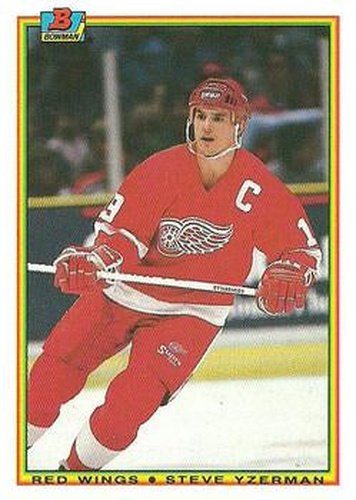 #233 Steve Yzerman - Detroit Red Wings - 1990-91 Bowman Hockey