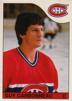 #233 Guy Carbonneau - Montreal Canadiens - 1985-86 O-Pee-Chee Hockey