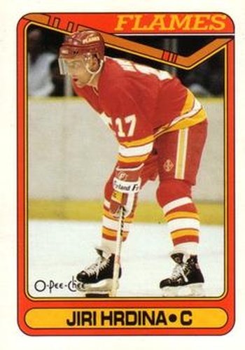 #234 Jiri Hrdina - Calgary Flames - 1990-91 O-Pee-Chee Hockey