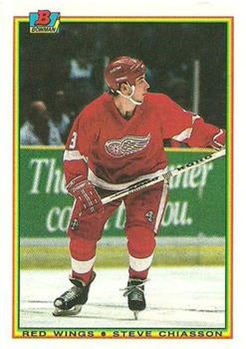 #234 Steve Chiasson - Detroit Red Wings - 1990-91 Bowman Hockey