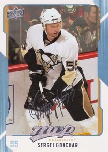 #234 Sergei Gonchar - Pittsburgh Penguins - 2008-09 Upper Deck MVP Hockey