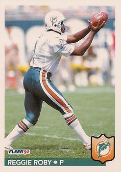 #234 Reggie Roby - Miami Dolphins - 1992 Fleer Football