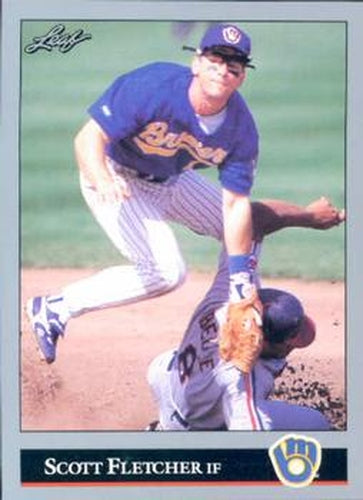 #234 Scott Fletcher - Milwaukee Brewers - 1992 Leaf Baseball