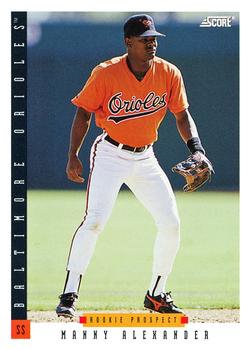 #234 Manny Alexander - Baltimore Orioles - 1993 Score Baseball