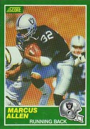 #234 Marcus Allen - Los Angeles Raiders - 1989 Score Football