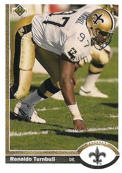 #234 Renaldo Turnbull - New Orleans Saints - 1991 Upper Deck Football