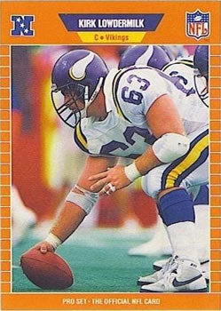 #234 Kirk Lowdermilk - Minnesota Vikings - 1989 Pro Set Football