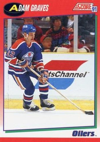 #235 Adam Graves - Edmonton Oilers - 1991-92 Score Canadian Hockey