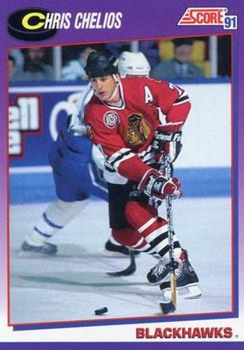 #235 Chris Chelios - Chicago Blackhawks - 1991-92 Score American Hockey