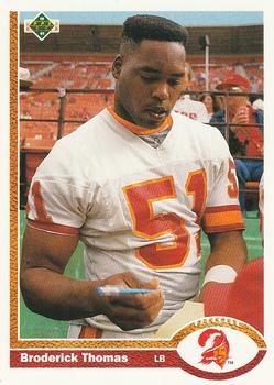 #235 Broderick Thomas - Tampa Bay Buccaneers - 1991 Upper Deck Football