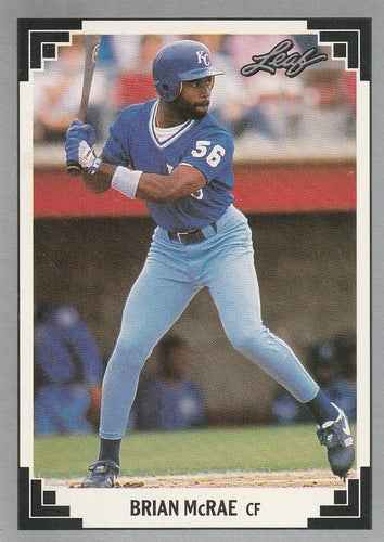 #235 Brian McRae - Kansas City Royals - 1991 Leaf Baseball