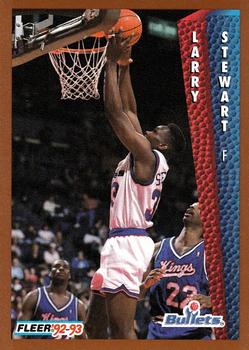 #235 Larry Stewart - Washington Bullets - 1992-93 Fleer Basketball