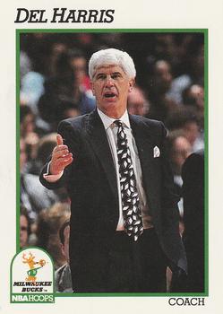 #235 Del Harris - Milwaukee Bucks - 1991-92 Hoops Basketball