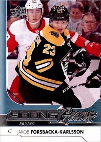 #235 Jakob Forsbacka-Karlsson - Boston Bruins - 2017-18 Upper Deck Hockey