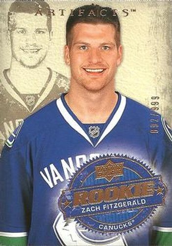 #235 Zach Fitzgerald - Vancouver Canucks - 2008-09 Upper Deck Artifacts Hockey