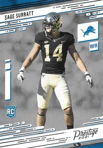 #235 Sage Surratt - Detroit Lions - 2021 Panini Prestige Football