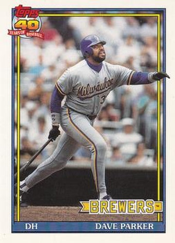 #235 Dave Parker - Milwaukee Brewers - 1991 O-Pee-Chee Baseball