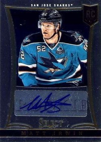 #235 Matt Irwin - San Jose Sharks - 2013-14 Panini Select Hockey
