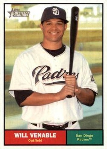 #235 Will Venable - San Diego Padres - 2010 Topps Heritage Baseball