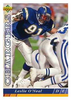 #235 Leslie O'Neal - San Diego Chargers - 1993 Upper Deck Football
