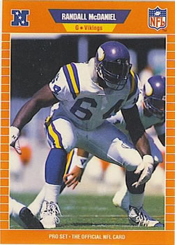#235 Randall McDaniel - Minnesota Vikings - 1989 Pro Set Football
