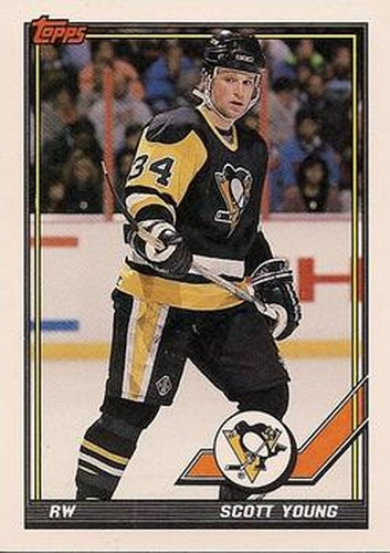 #235 Scott Young - Pittsburgh Penguins - 1991-92 Topps Hockey