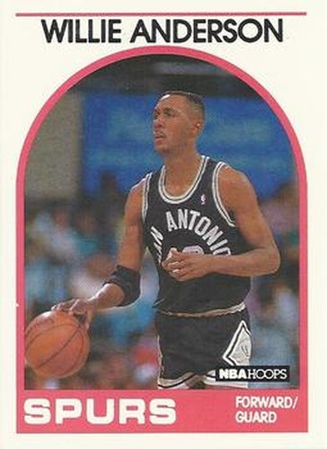 #235 Willie Anderson - San Antonio Spurs - 1989-90 Hoops Basketball