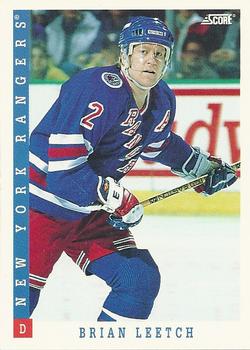 #235 Brian Leetch - New York Rangers - 1993-94 Score Canadian Hockey