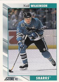 #235 Neil Wilkinson - San Jose Sharks - 1992-93 Score USA Hockey