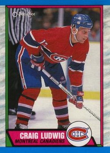 #236 Craig Ludwig - Montreal Canadiens - 1989-90 O-Pee-Chee Hockey