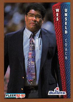 #236 Wes Unseld - Washington Bullets - 1992-93 Fleer Basketball