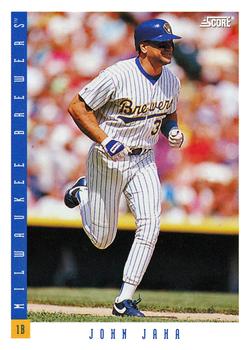 #236 John Jaha - Milwaukee Brewers - 1993 Score Baseball