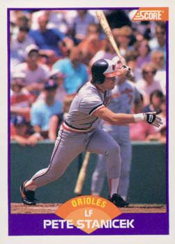#236 Pete Stanicek - Baltimore Orioles - 1989 Score Baseball